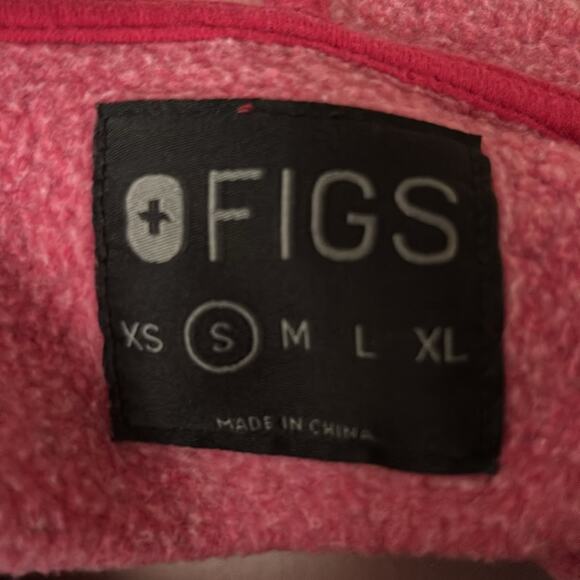 Figs Essential Dark Magenta Full Zip Hoodie Size Small - Picture 7 of 9